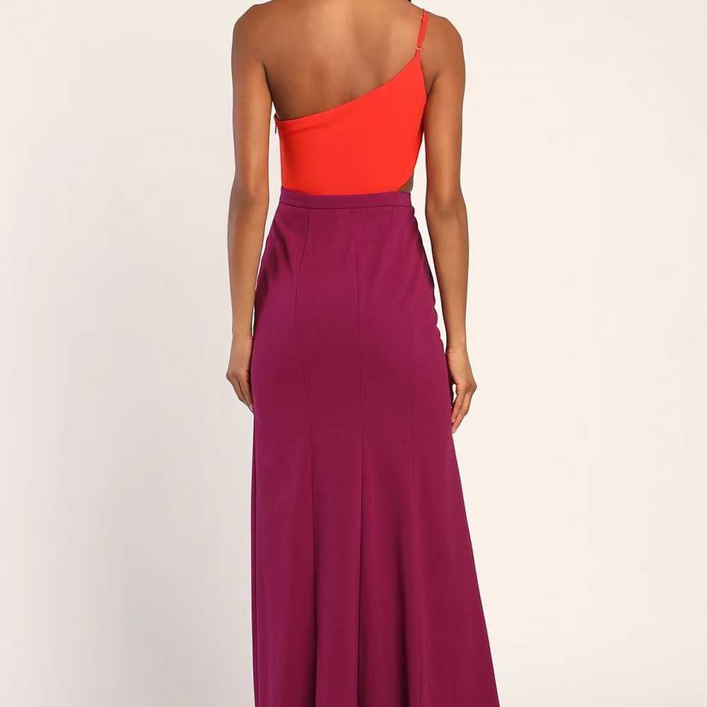 Lulus Pure Chic Red and Purple Asymmetrical One-S… - image 2