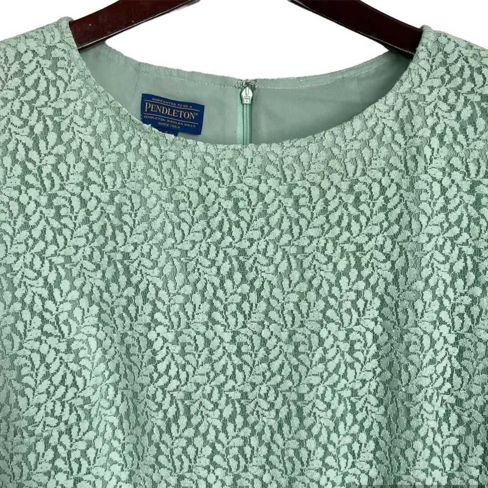 Pendleton Wollen Mills Mint Green Lace Shift Dres… - image 3
