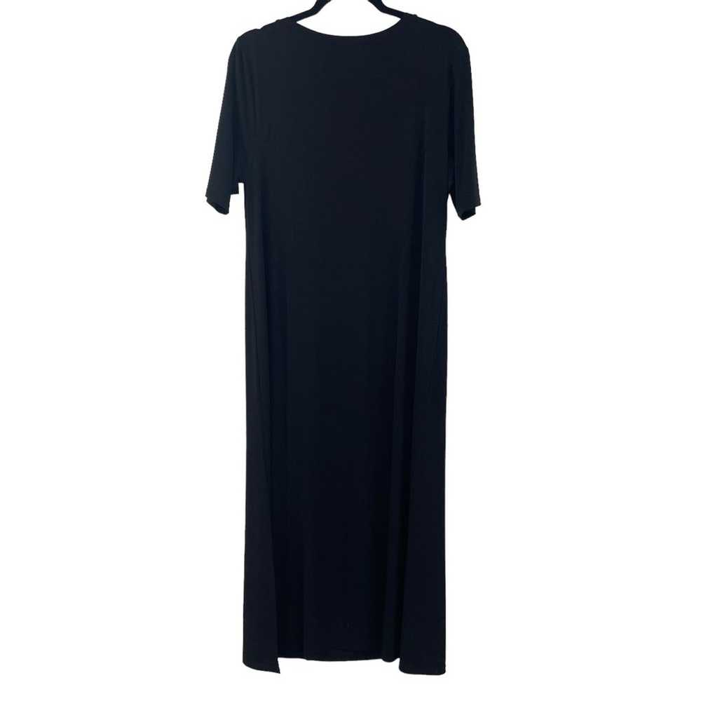 Chico's Short Sleeve Black Maxi Dress Women's 12 - image 7