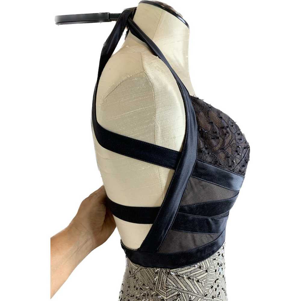 Niteline hi low halter beaded corset cocktail dre… - image 11