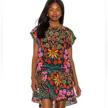 Free People Strawberry Fields Retro Floral Mini S… - image 1