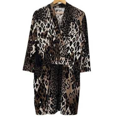 Chico’s Leopard Wrap Dress Animal Print 3/4 Sleev… - image 1