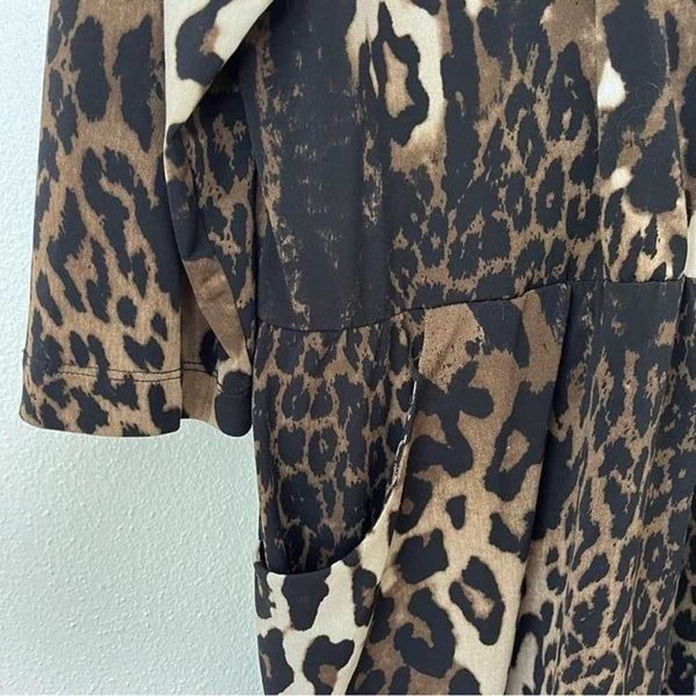 Chico’s Leopard Wrap Dress Animal Print 3/4 Sleev… - image 4