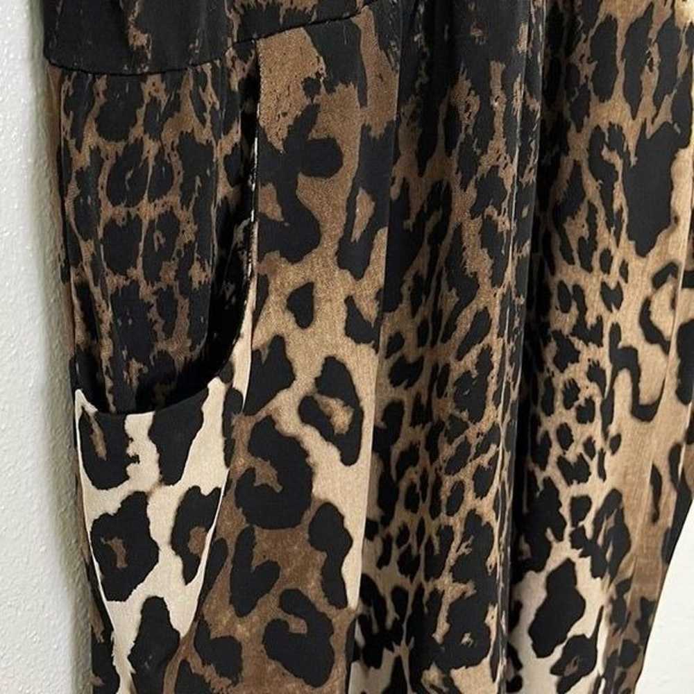 Chico’s Leopard Wrap Dress Animal Print 3/4 Sleev… - image 5
