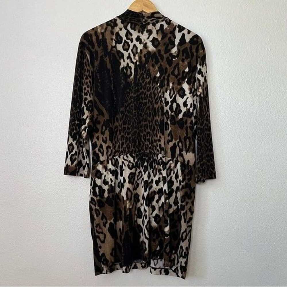 Chico’s Leopard Wrap Dress Animal Print 3/4 Sleev… - image 6