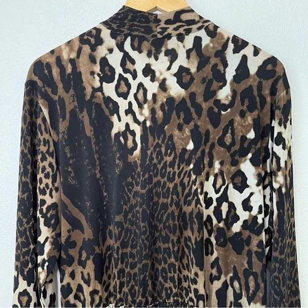 Chico’s Leopard Wrap Dress Animal Print 3/4 Sleev… - image 7