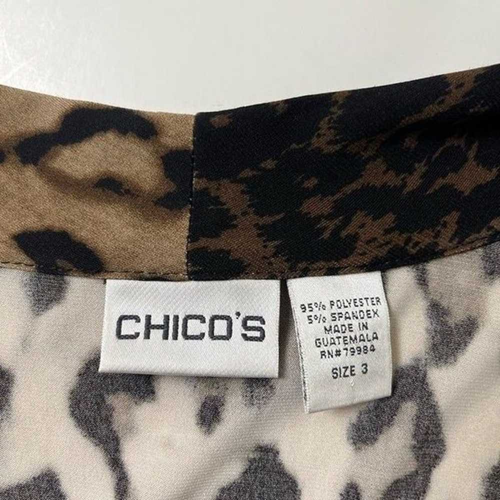 Chico’s Leopard Wrap Dress Animal Print 3/4 Sleev… - image 8