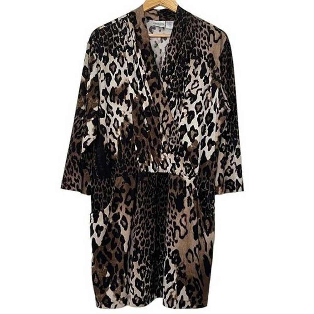 Chico’s Leopard Wrap Dress Animal Print 3/4 Sleev… - image 9