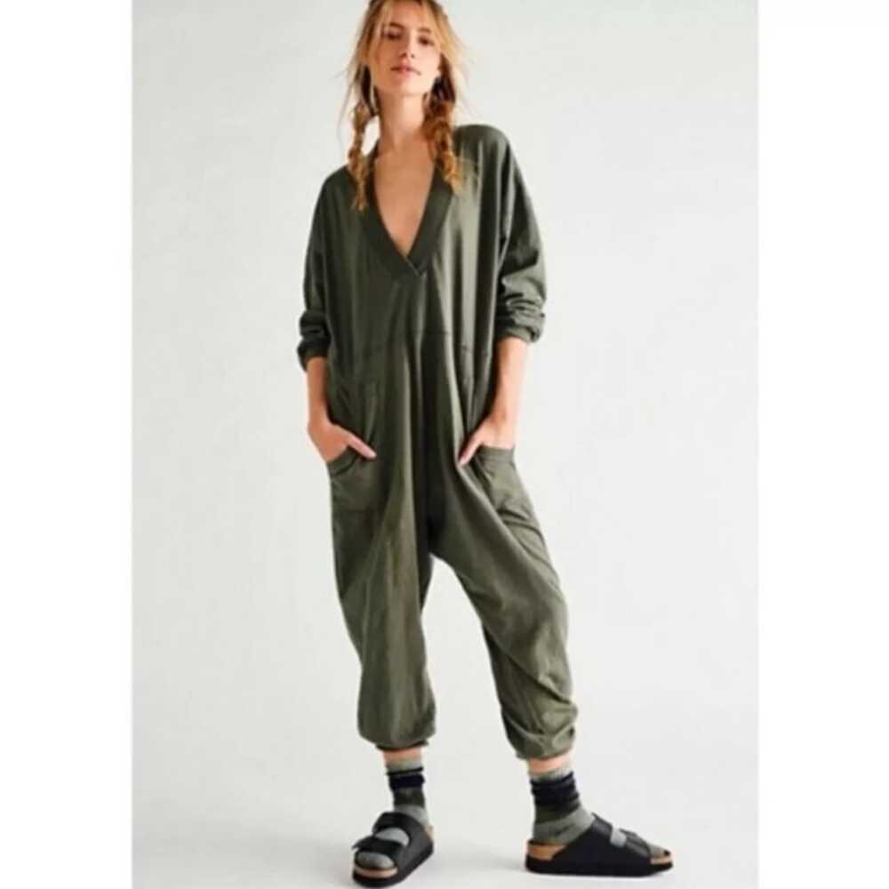 Intimately FREE PEOPLE Green Long Sleeve Slouchy … - image 6