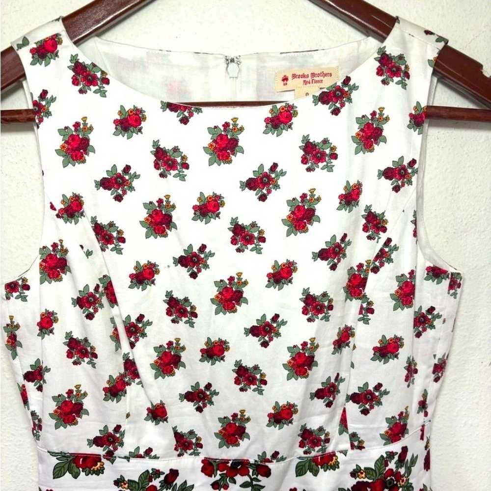 Brooks Brothers Red Fleece White and Red Floral F… - image 12