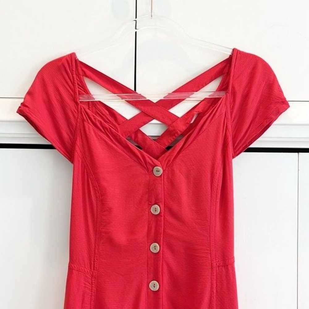Anthropologie Maeve Tate Button Down Red Maxi Dre… - image 2