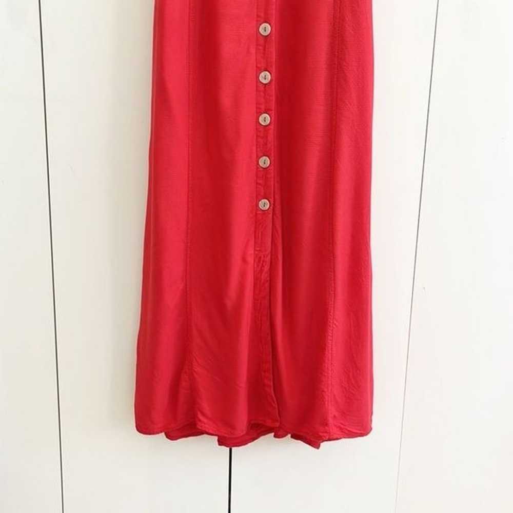Anthropologie Maeve Tate Button Down Red Maxi Dre… - image 4