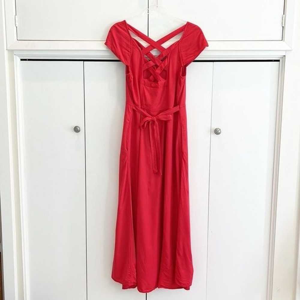 Anthropologie Maeve Tate Button Down Red Maxi Dre… - image 5