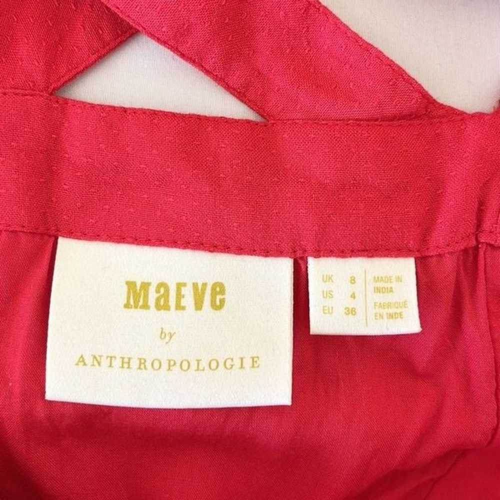 Anthropologie Maeve Tate Button Down Red Maxi Dre… - image 8