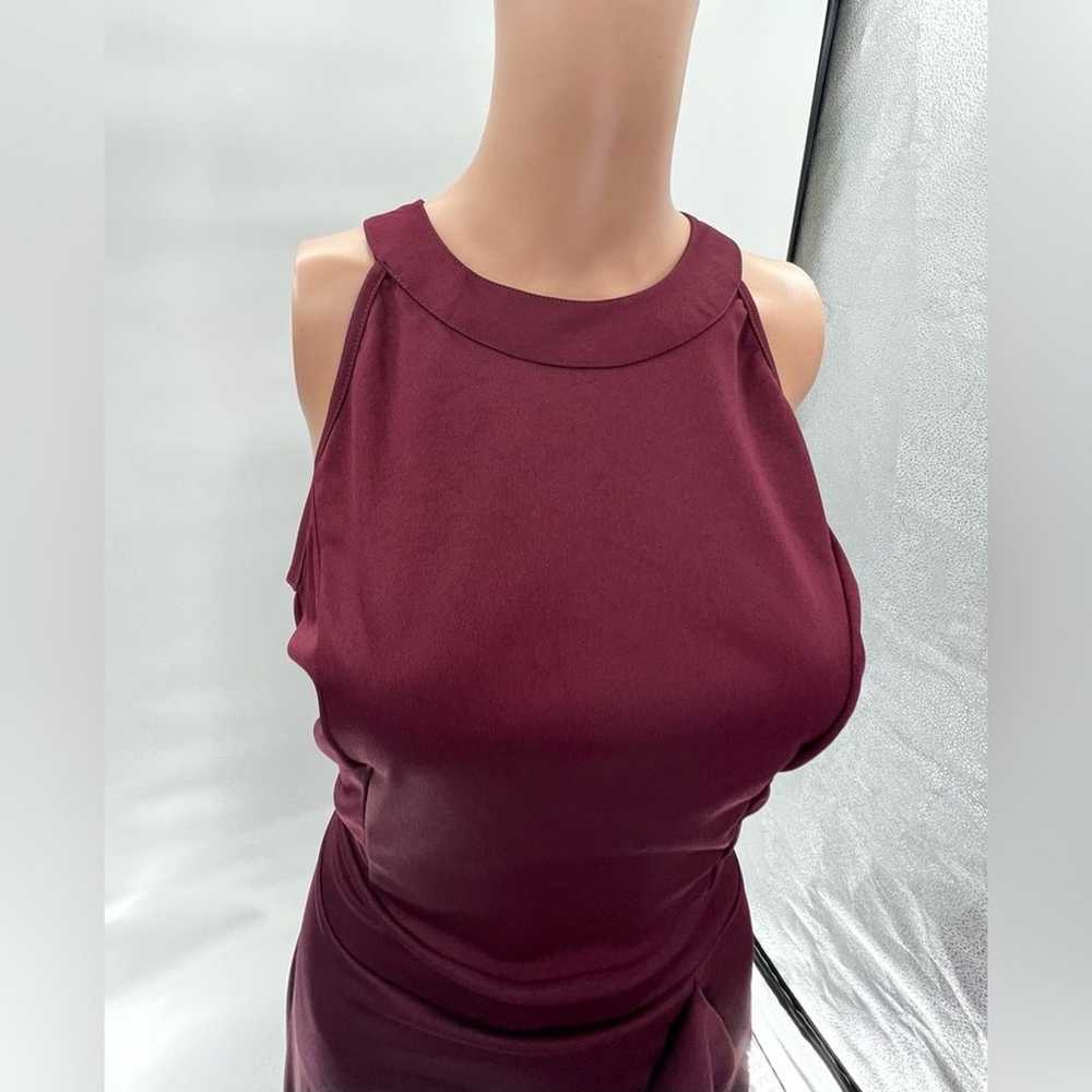 Women Asymmetric Maroon Dress NWOT Size XL - image 3