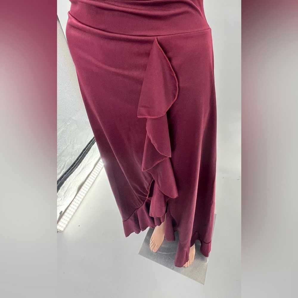 Women Asymmetric Maroon Dress NWOT Size XL - image 4