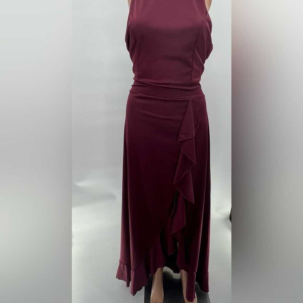Women Asymmetric Maroon Dress NWOT Size XL - image 6