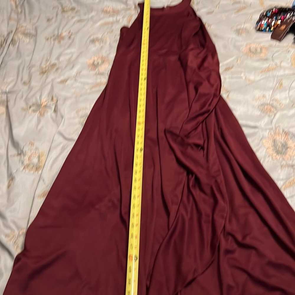 Women Asymmetric Maroon Dress NWOT Size XL - image 9