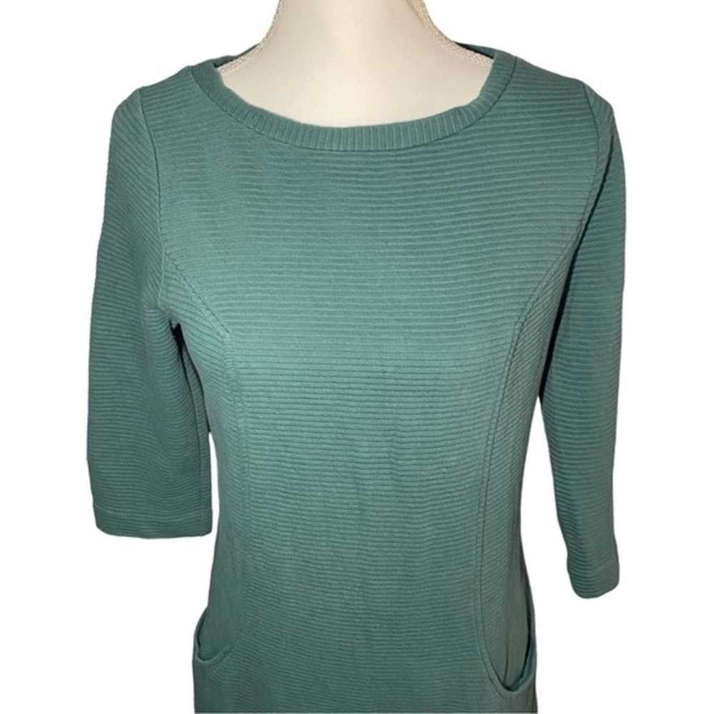 Boden Women's Size 8R Textured Ribbed Dress Green… - image 2