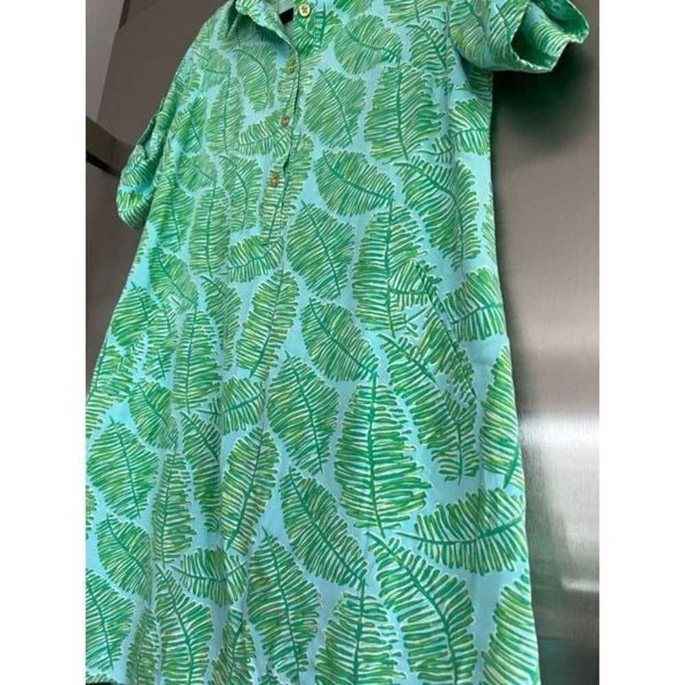Lilly Pulitzer Shift Dress Tropical Palm Leaf Pri… - image 2