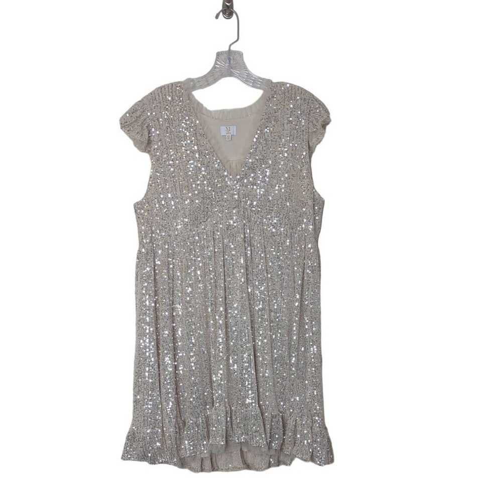 M by MNK sequined babydoll mini dress part formal… - image 1