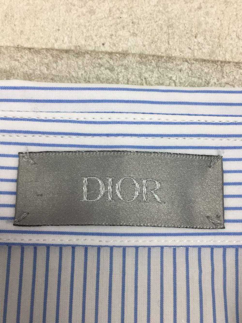 Dior Homme Short Sleeve Shirt 38 Cotton Blu Strip… - image 3