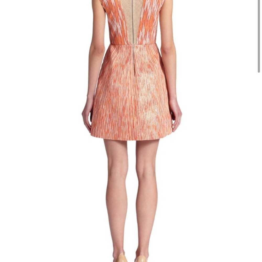 Alice + Olivia Shimmer Deep V-Neck Midi Dress - image 2