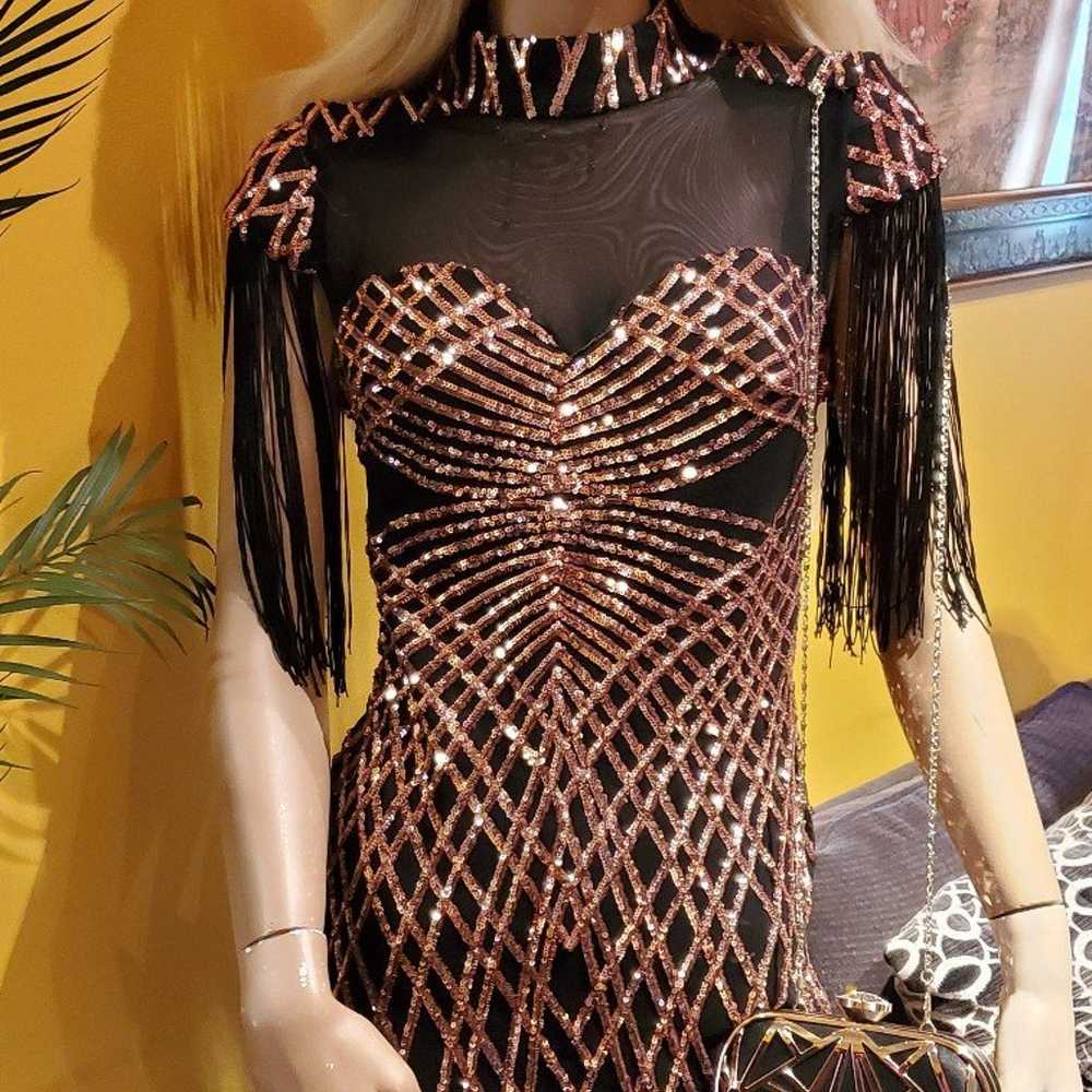 Sequin Fringed Dress - image 10