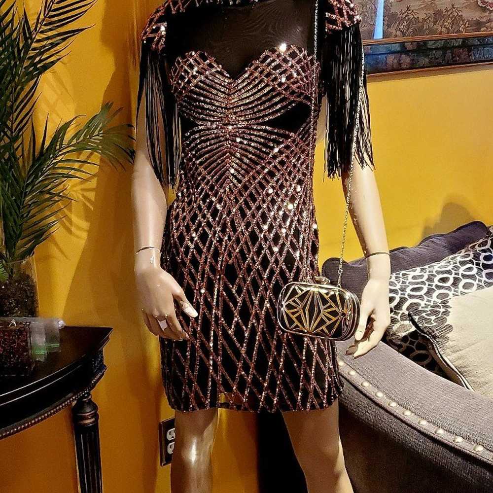 Sequin Fringed Dress - image 11