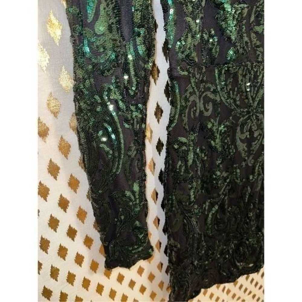 Windsor green sequin mini dress long sleeved - image 4