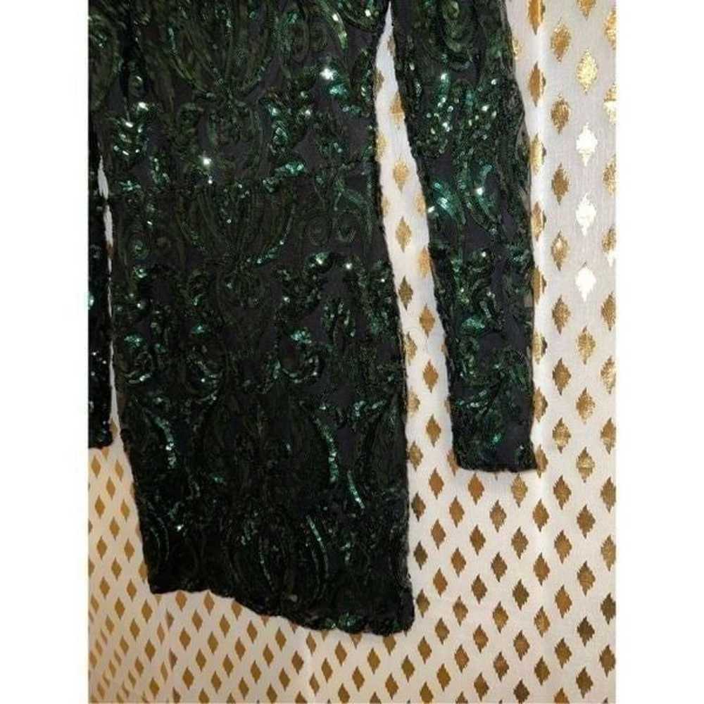 Windsor green sequin mini dress long sleeved - image 5