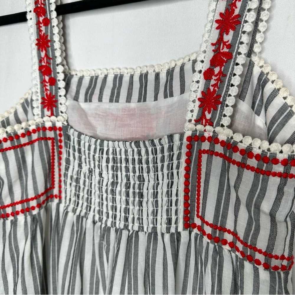 KATE SPADE BROOME STREET Gray Striped Midi Dress … - image 7