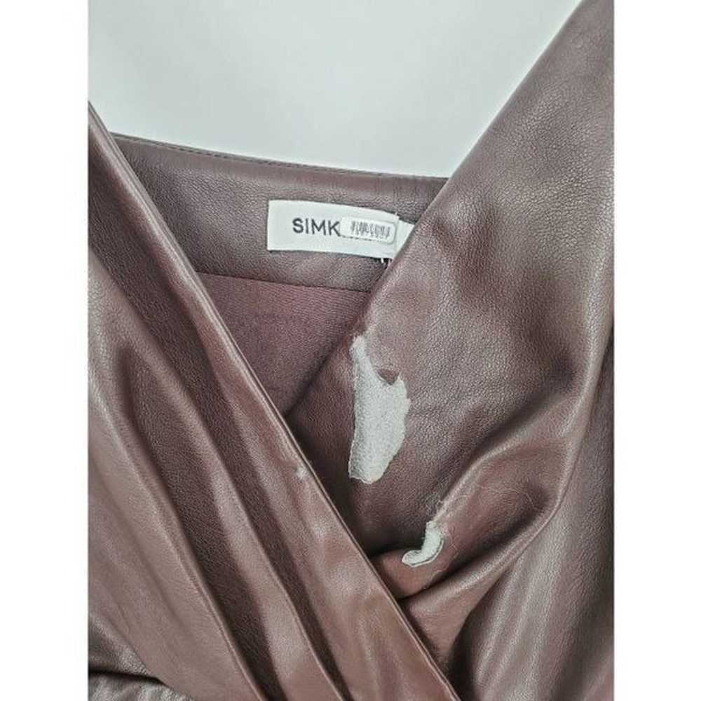 SIMKHAI Women's Faux Leather Carkee Fringe Dress … - image 6