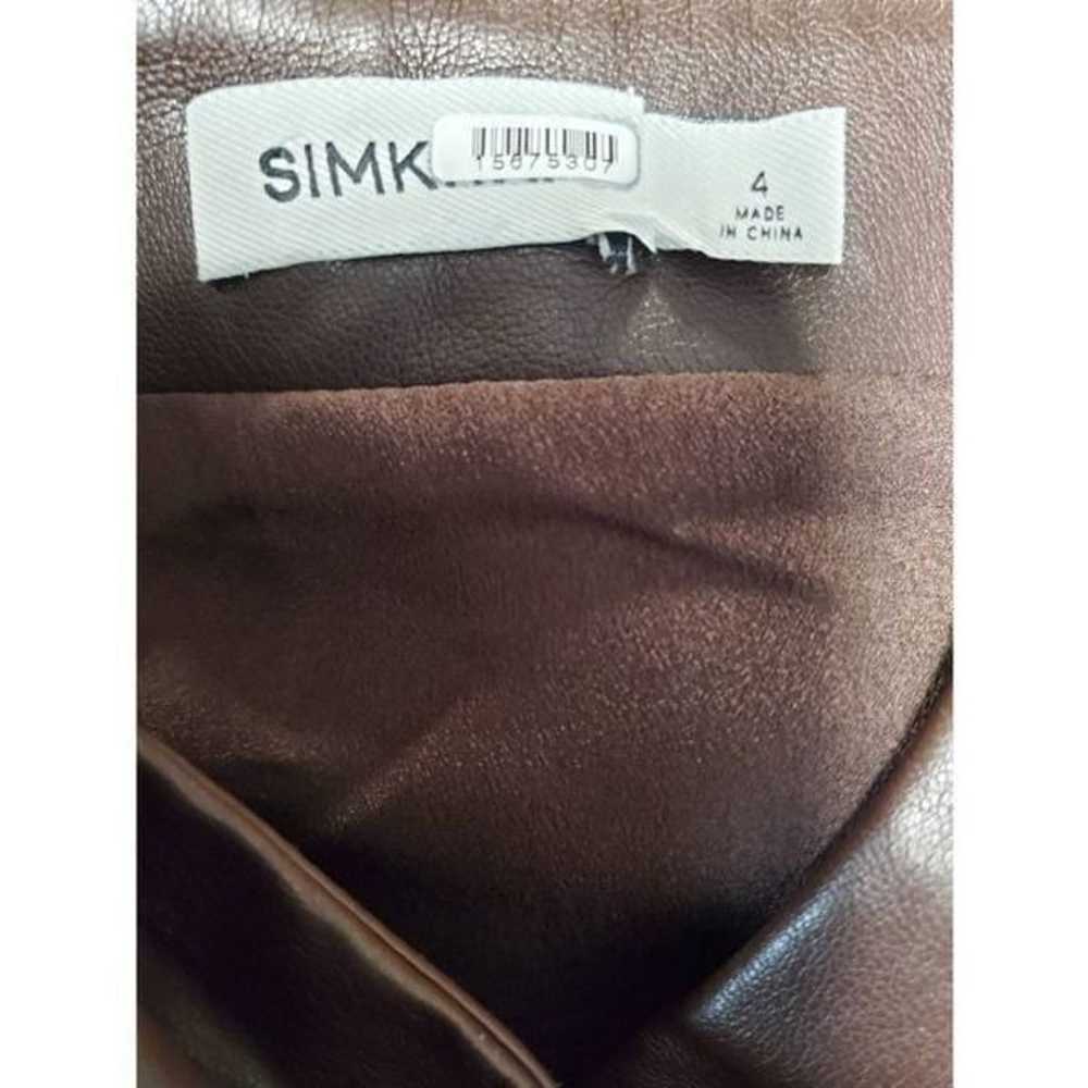 SIMKHAI Women's Faux Leather Carkee Fringe Dress … - image 9