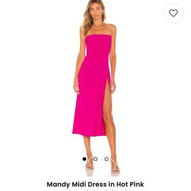 NWOT - Amanda Uprichard ‘Mandy’ hot pink midi dre… - image 1