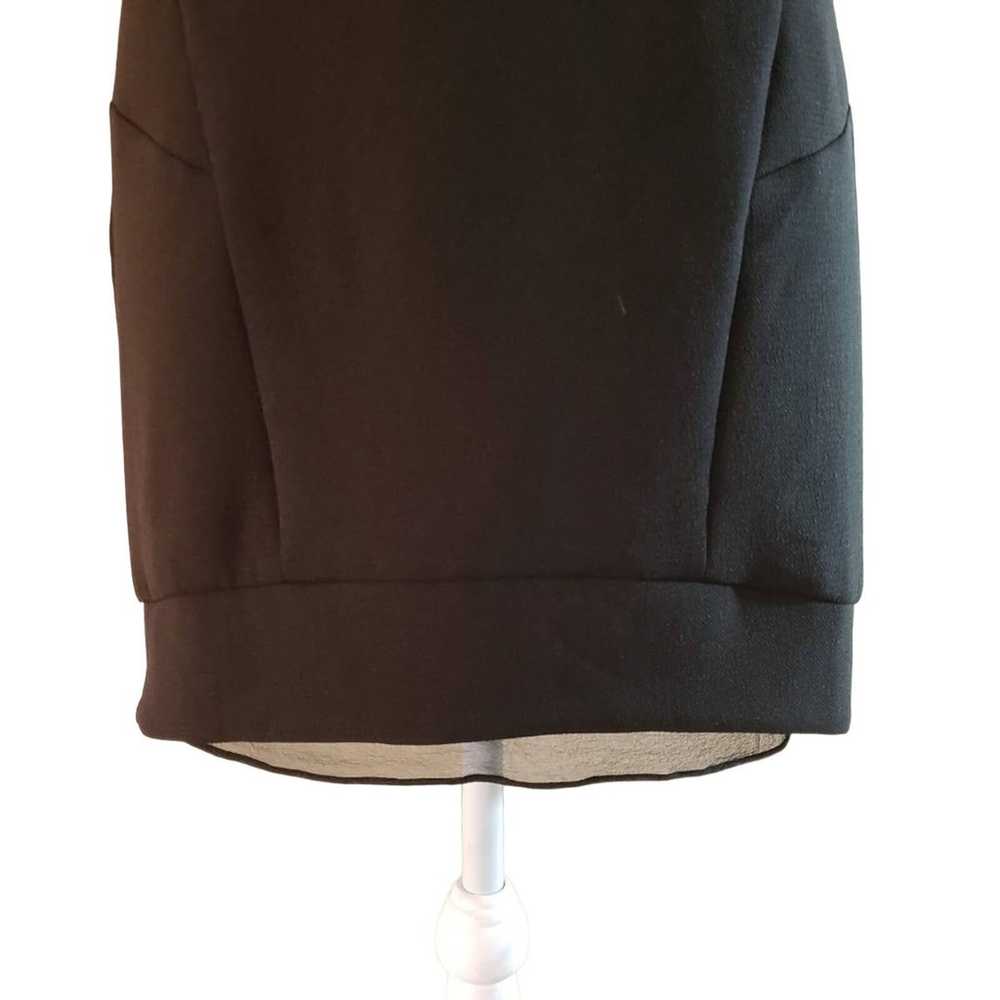Line & Dot Black T-Back Zipper Backless High Neck… - image 7