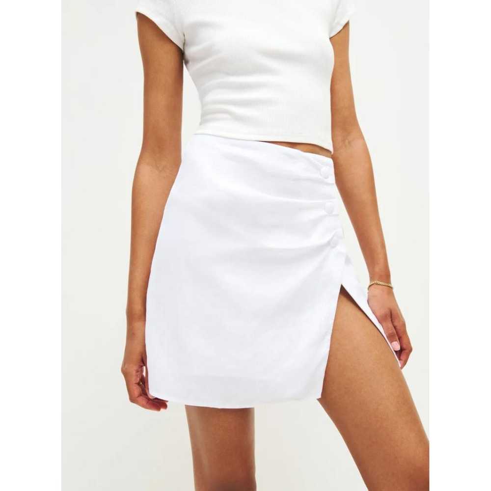 Reformation Linen mini skirt - image 3
