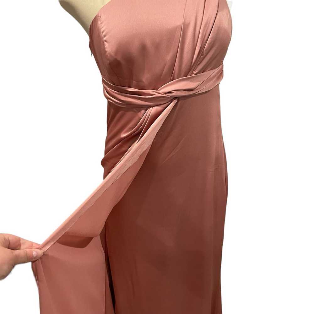 Dessy Collection  Dress 4R Desert Rose Asym One S… - image 5