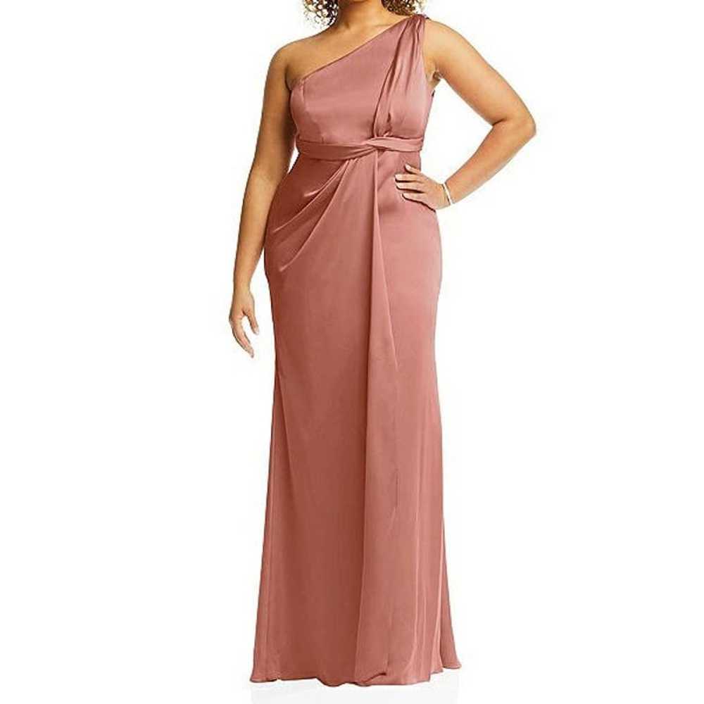 Dessy Collection  Dress 4R Desert Rose Asym One S… - image 6