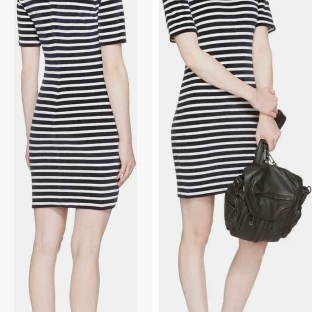 T by Alexander Wang Striped Mini Dress. Short Sle… - image 2