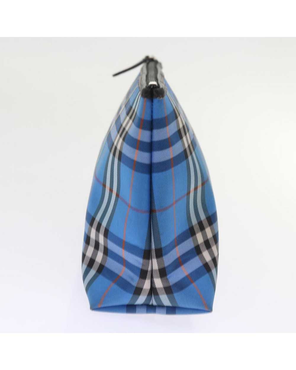Burberry Blue Nylon Pouch with Check Print - image 3