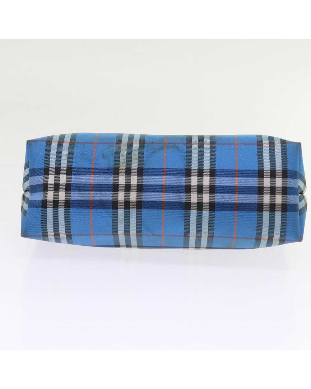 Burberry Blue Nylon Pouch with Check Print - image 6