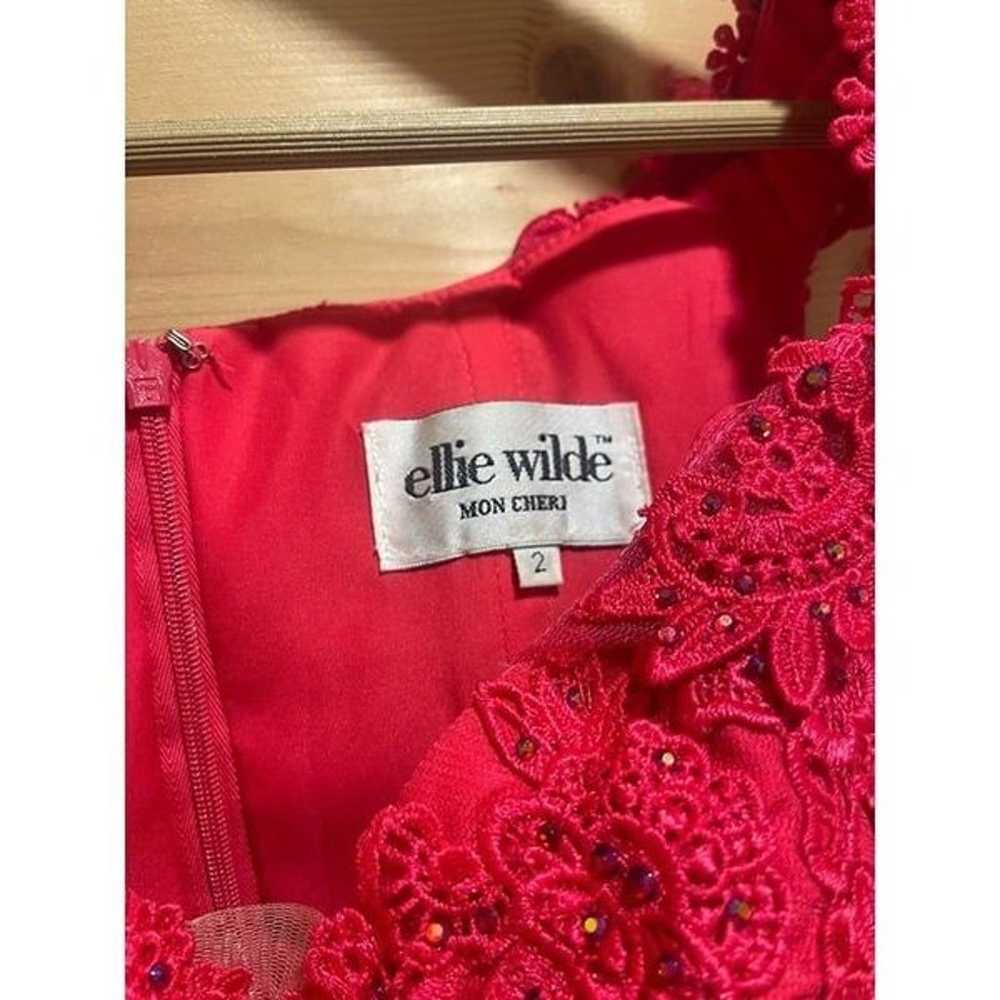 Ellie Wilde Mon Cherie Mikado Floral Beaded Pink … - image 2