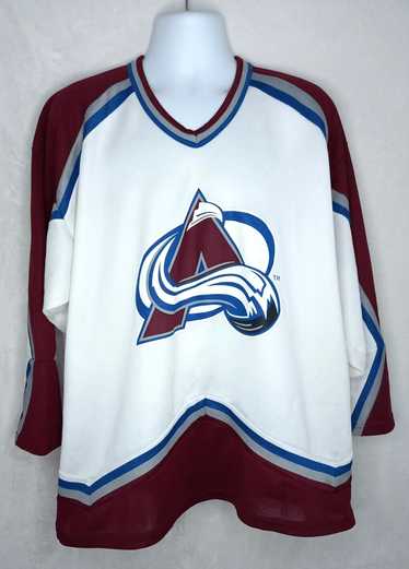 Ccm Vintage 90s CCM Colorado Avalanche White Hocke