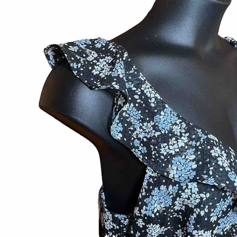 Veronica Beard Amal Ruffled Floral Silk Midi Dres… - image 6