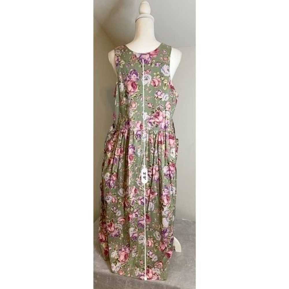 Women’s Vintage Garden Floral MIDI Dress Large We… - image 12