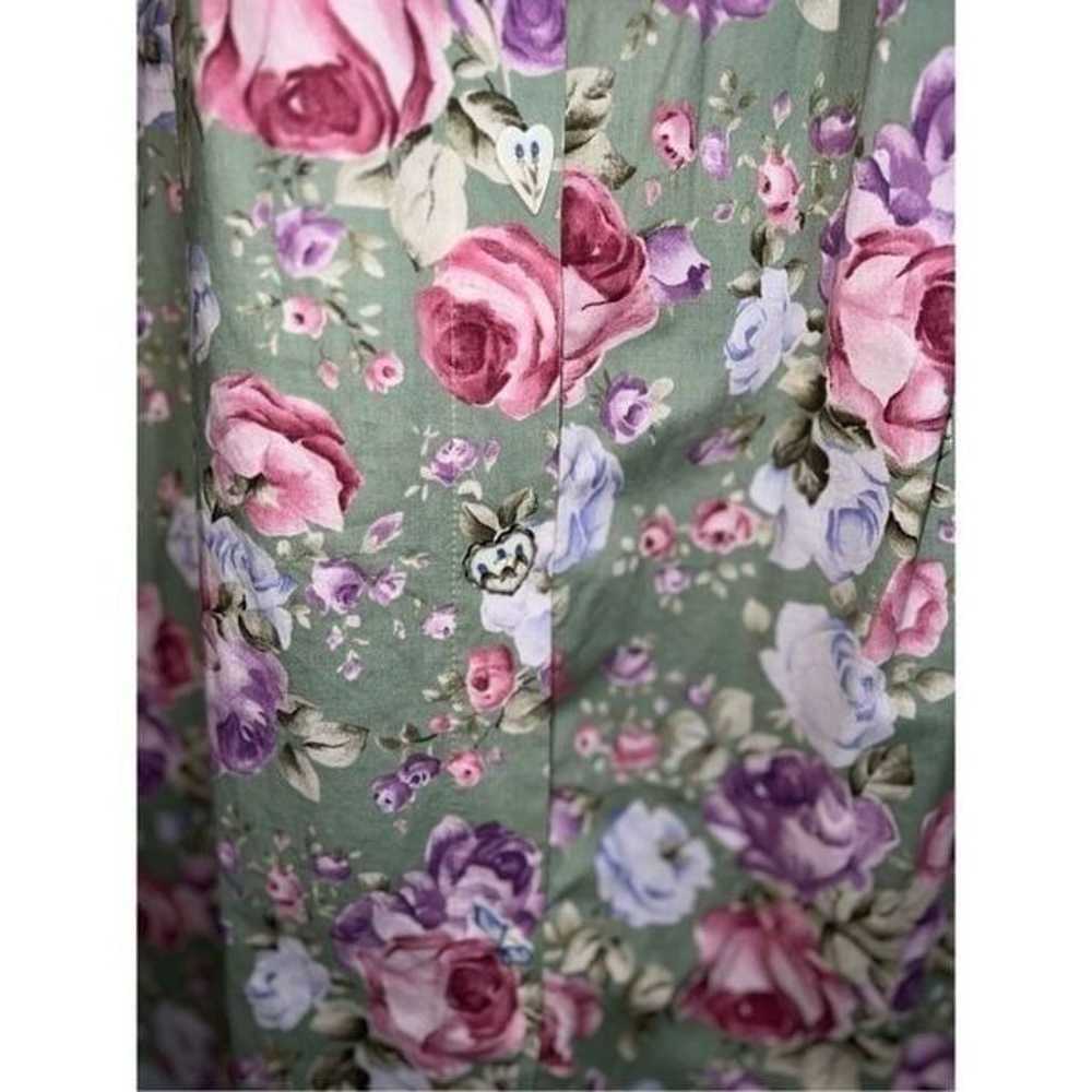 Women’s Vintage Garden Floral MIDI Dress Large We… - image 7