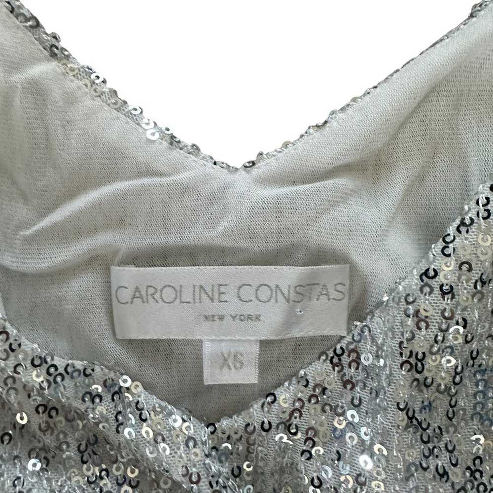 Caroline Constas Genevieve Sequin Mini Dress Whit… - image 4