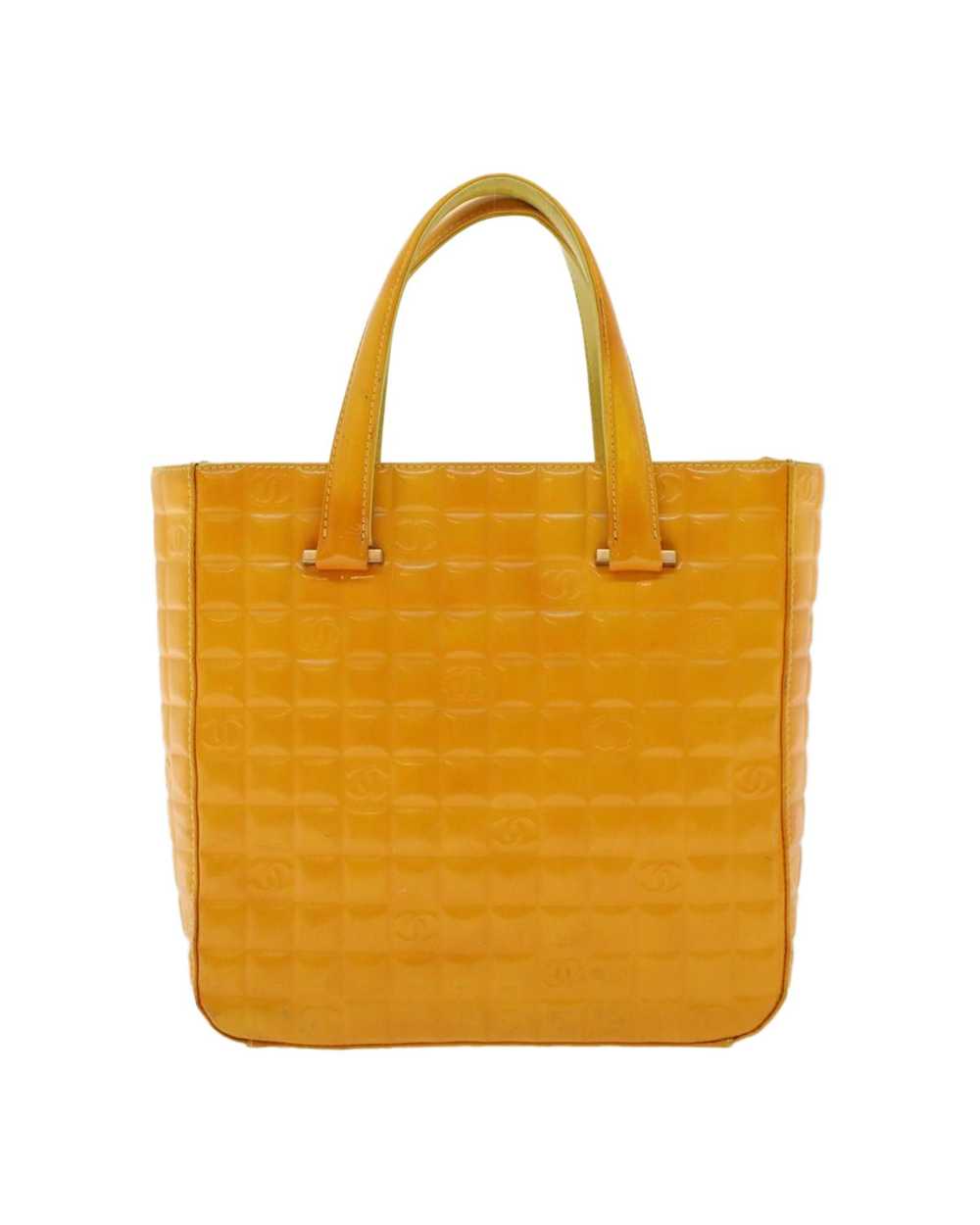 Chanel Yellow Patent Leather Hand Bag - image 2