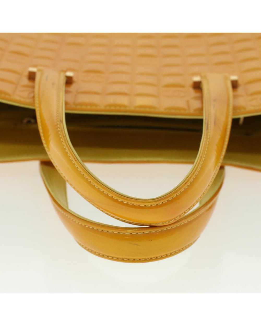 Chanel Yellow Patent Leather Hand Bag - image 7